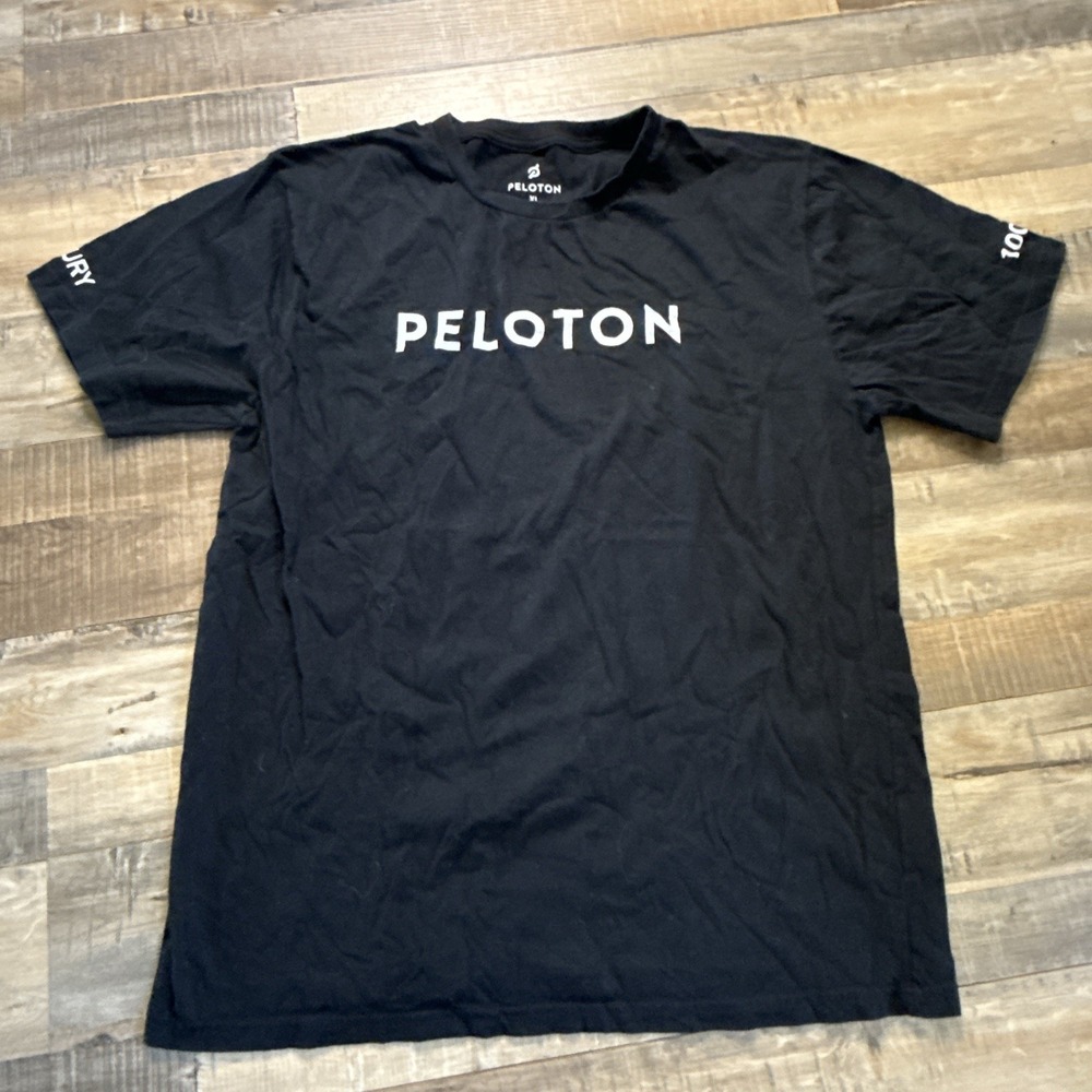Peloton 100 Century Logo Cotton Black T-Shirt Men's Size XL